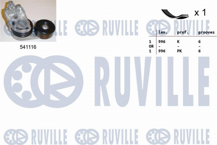 Ruville 570068 - Keilrippenriemensatz alexcarstop-ersatzteile.com