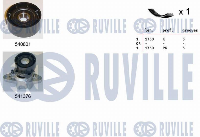 Ruville 570083 - Keilrippenriemensatz alexcarstop-ersatzteile.com