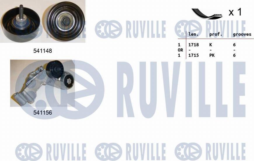 Ruville 570143 - Keilrippenriemensatz alexcarstop-ersatzteile.com