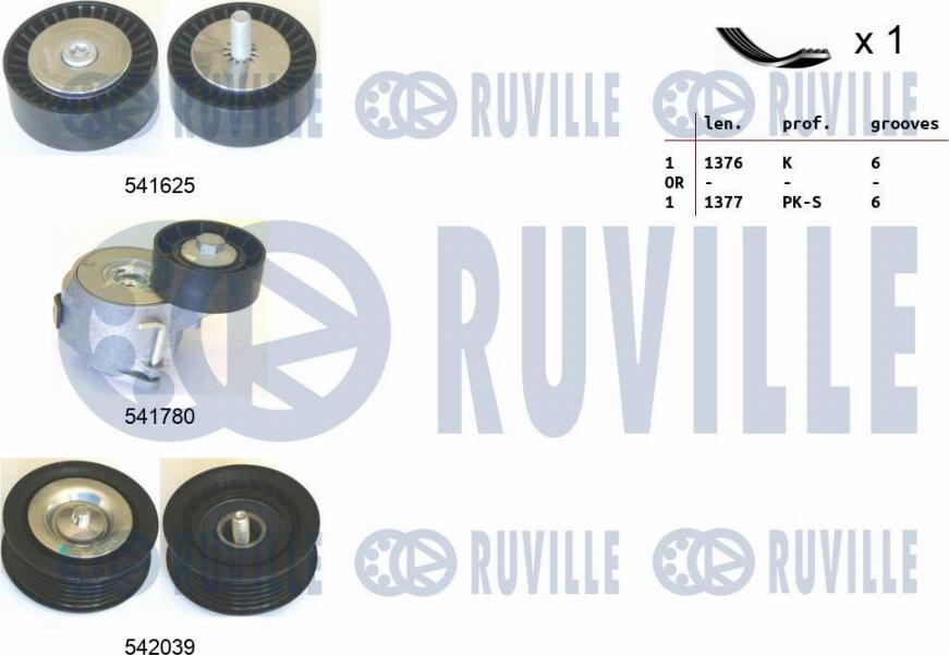 Ruville 570169 - Keilrippenriemensatz alexcarstop-ersatzteile.com