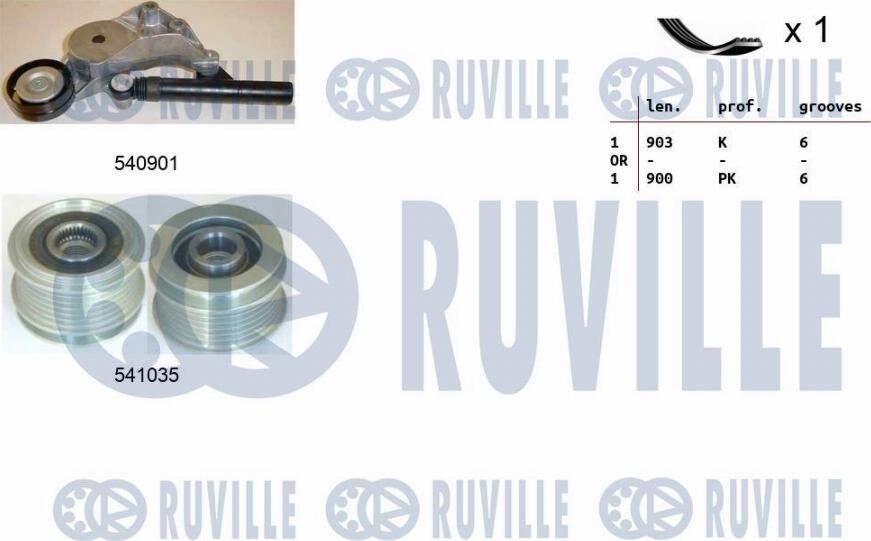 Ruville 570165 - Keilrippenriemensatz alexcarstop-ersatzteile.com