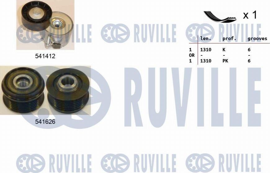 Ruville 570160 - Keilrippenriemensatz alexcarstop-ersatzteile.com