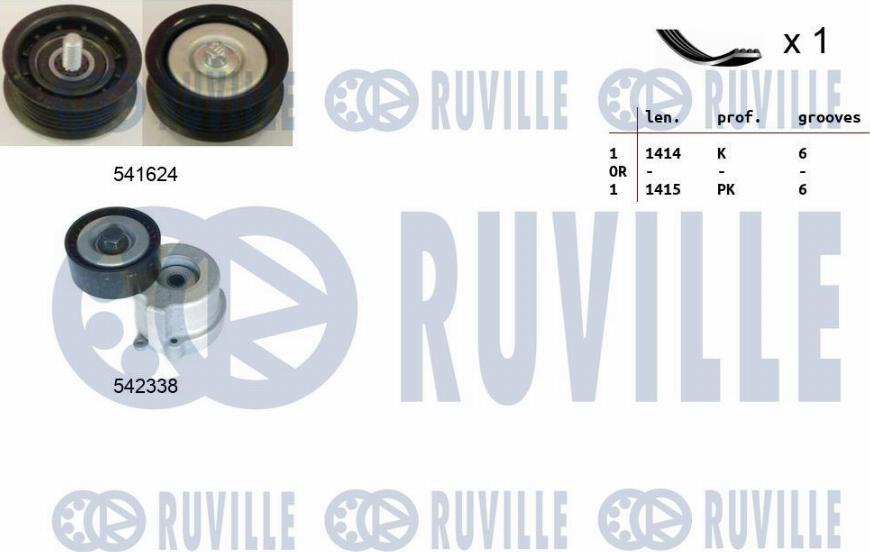 Ruville 570161 - Keilrippenriemensatz alexcarstop-ersatzteile.com