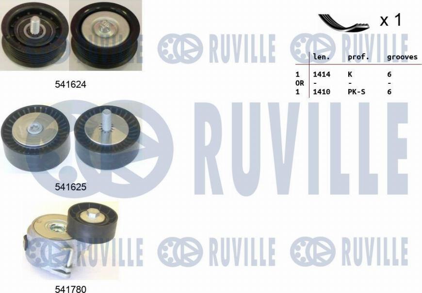 Ruville 570168 - Keilrippenriemensatz alexcarstop-ersatzteile.com