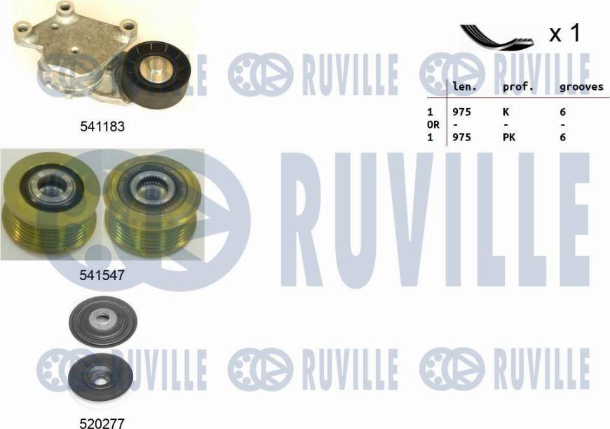 Ruville 570167 - Keilrippenriemensatz alexcarstop-ersatzteile.com