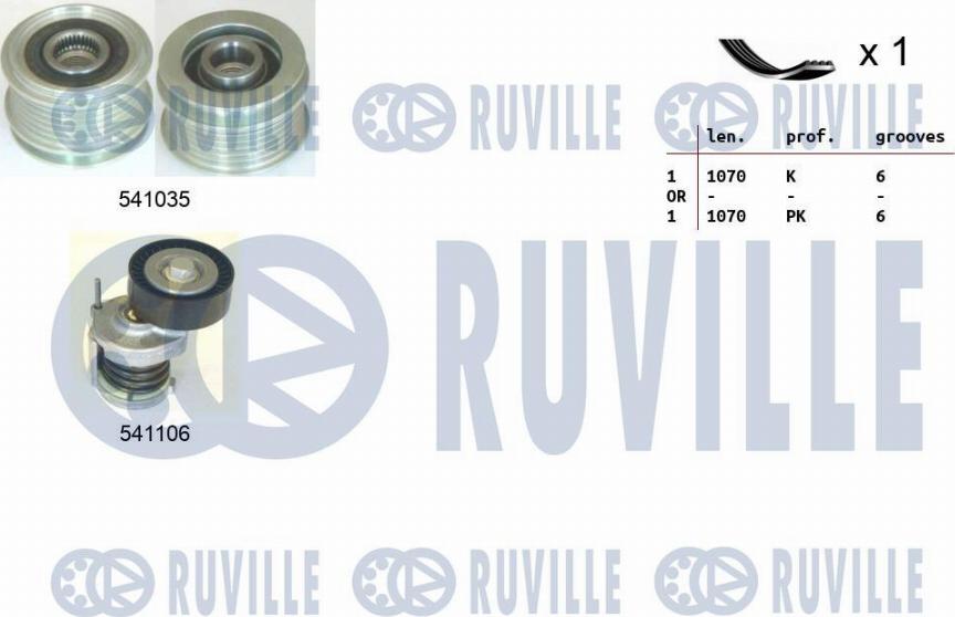 Ruville 570100 - Keilrippenriemensatz alexcarstop-ersatzteile.com