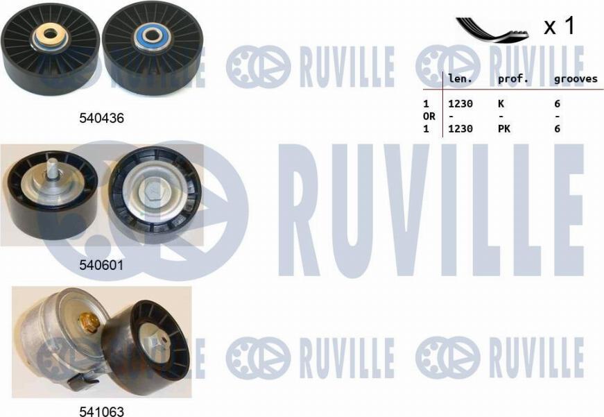 Ruville 570115 - Keilrippenriemensatz alexcarstop-ersatzteile.com