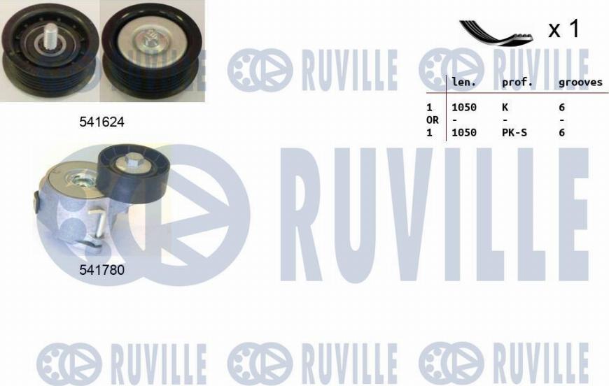 Ruville 570185 - Keilrippenriemensatz alexcarstop-ersatzteile.com