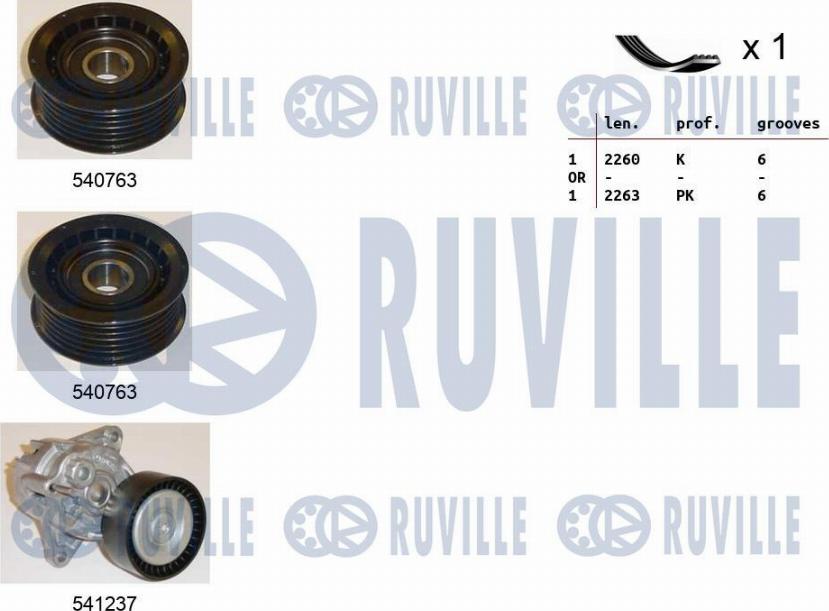 Ruville 570183 - Keilrippenriemensatz alexcarstop-ersatzteile.com