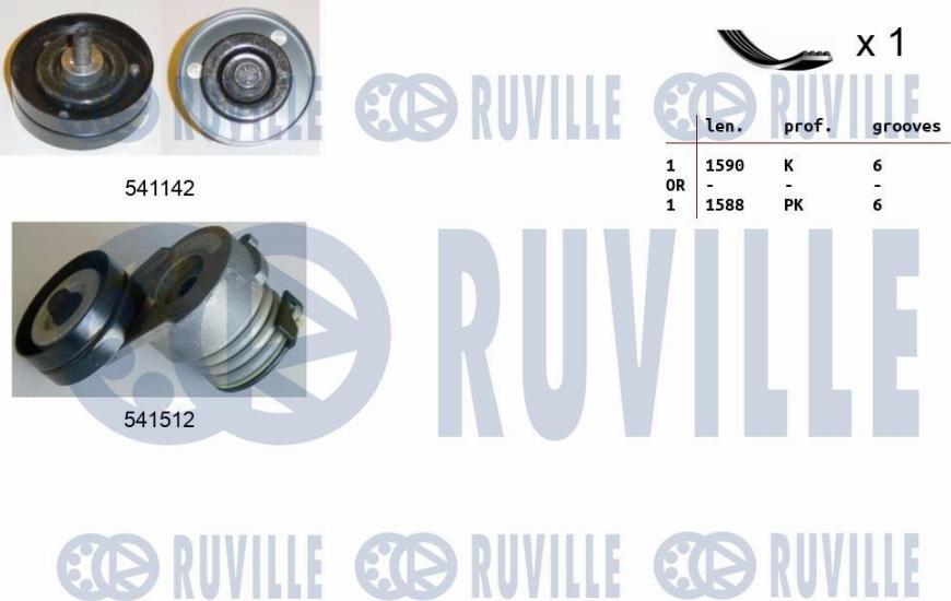 Ruville 570170 - Keilrippenriemensatz alexcarstop-ersatzteile.com