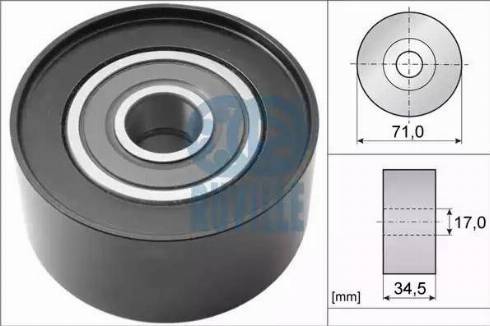 Ruville 57074 - Umlenk / Führungsrolle, Keilrippenriemen alexcarstop-ersatzteile.com