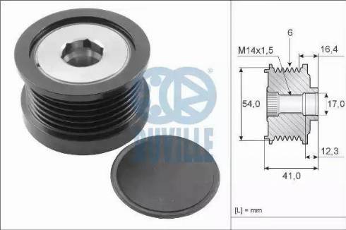 Ruville 57119 - Riemenscheibe, Generator alexcarstop-ersatzteile.com