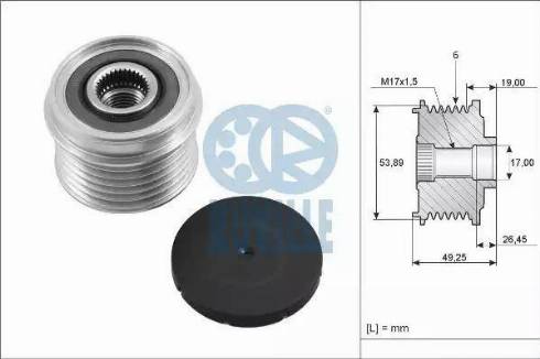 Ruville 57713 - Riemenscheibe, Generator alexcarstop-ersatzteile.com