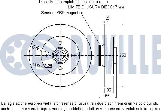 Ruville 221542 - Bremsscheibe alexcarstop-ersatzteile.com