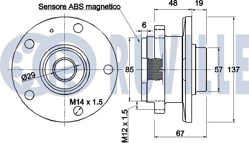 Ruville 221667 - Radlagersatz alexcarstop-ersatzteile.com