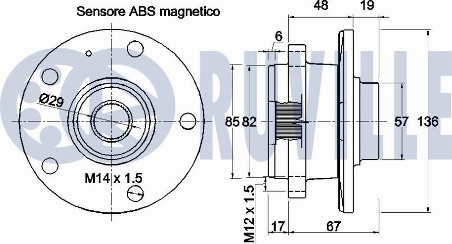 Ruville 221784 - Radlagersatz alexcarstop-ersatzteile.com