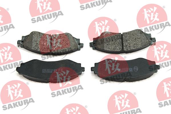 SAKURA 600-00-8390 - Bremsbelagsatz, Scheibenbremse alexcarstop-ersatzteile.com