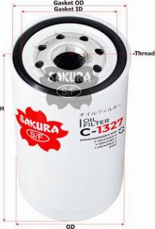 SAKURA C1327 - Ölfilter alexcarstop-ersatzteile.com