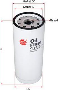 SAKURA Automotive C-5717 - Ölfilter alexcarstop-ersatzteile.com