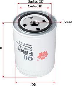 SAKURA Automotive C-6607 - Ölfilter alexcarstop-ersatzteile.com