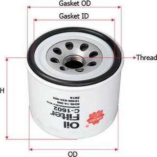 SAKURA Automotive C-1602 - Ölfilter alexcarstop-ersatzteile.com