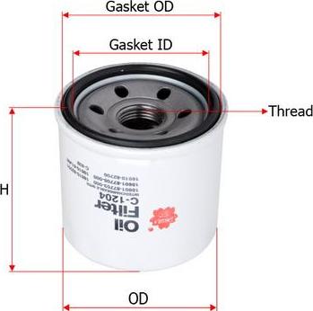 SAKURA Automotive C-1204 - Ölfilter alexcarstop-ersatzteile.com