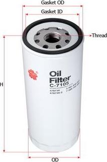 SAKURA Automotive C-7105 - Ölfilter alexcarstop-ersatzteile.com