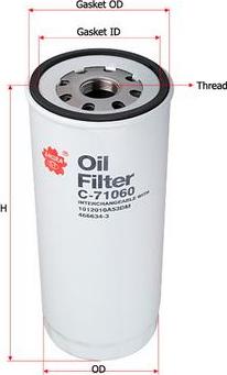 SAKURA Automotive C-71060 - Ölfilter alexcarstop-ersatzteile.com