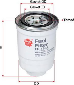 SAKURA Automotive FC-1803 - Kraftstofffilter alexcarstop-ersatzteile.com