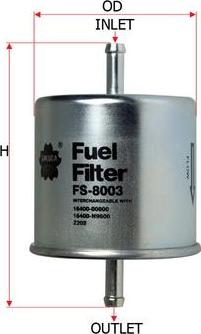 SAKURA Automotive FS-8003 - Kraftstofffilter alexcarstop-ersatzteile.com