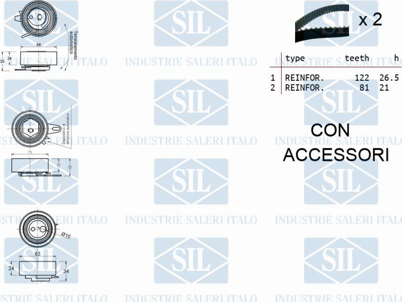 Saleri SIL TK1385 - Zahnriemensatz alexcarstop-ersatzteile.com