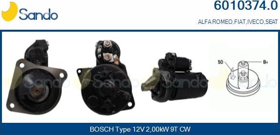 Sando 6010374.0 - Starter alexcarstop-ersatzteile.com