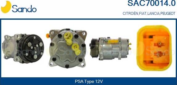 Sando SAC70014.0 - Kompressor, Klimaanlage alexcarstop-ersatzteile.com