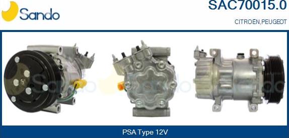 Sando SAC70015.0 - Kompressor, Klimaanlage alexcarstop-ersatzteile.com