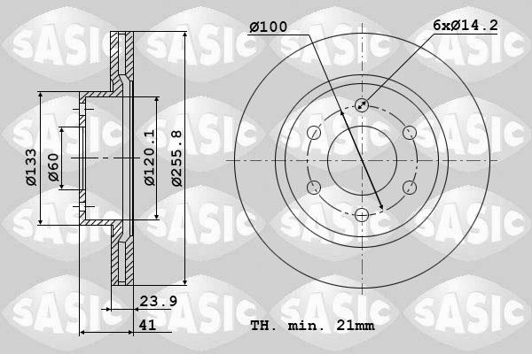 Sasic 9004579J - Bremsscheibe alexcarstop-ersatzteile.com