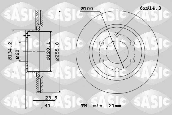 Sasic 9004575J - Bremsscheibe alexcarstop-ersatzteile.com