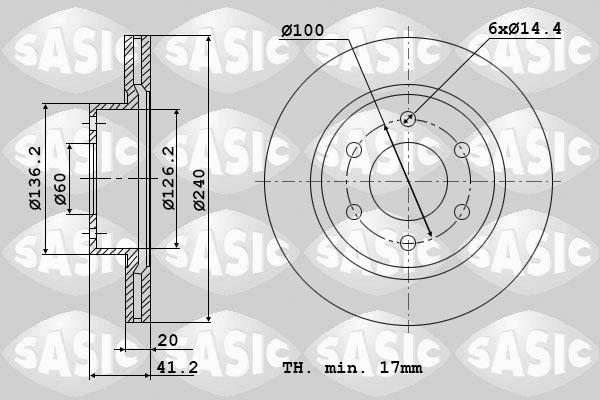 Sasic 9004873J - Bremsscheibe alexcarstop-ersatzteile.com