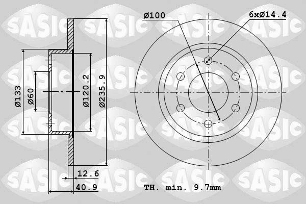 Sasic 9004347J - Bremsscheibe alexcarstop-ersatzteile.com