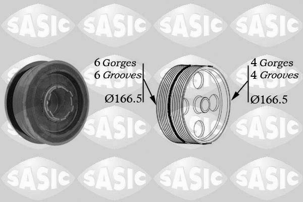 Sasic 9001808 - Riemenscheibe, Kurbelwelle alexcarstop-ersatzteile.com