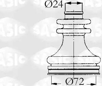 Sasic 4003449 - Faltenbalg, Antriebswelle alexcarstop-ersatzteile.com