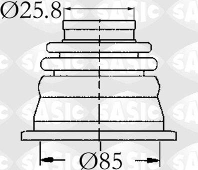 Sasic 4003408 - Faltenbalg, Antriebswelle alexcarstop-ersatzteile.com