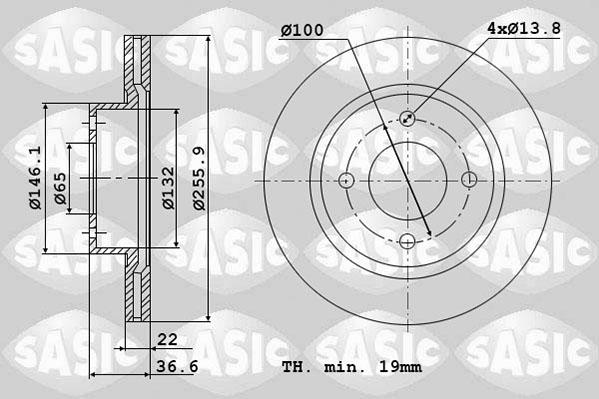 Sasic 6106258 - Bremsscheibe alexcarstop-ersatzteile.com