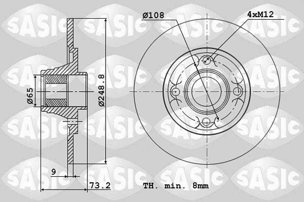 Sasic 6100007 - Bremsscheibe alexcarstop-ersatzteile.com