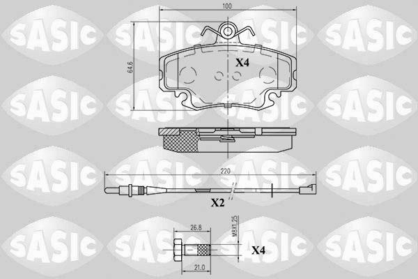 Sasic 6214010 - Bremsbelagsatz, Scheibenbremse alexcarstop-ersatzteile.com