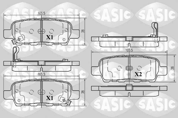 Sasic 6214025 - Bremsbelagsatz, Scheibenbremse alexcarstop-ersatzteile.com