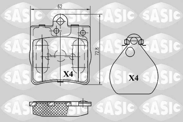 Sasic 6216048 - Bremsbelagsatz, Scheibenbremse alexcarstop-ersatzteile.com