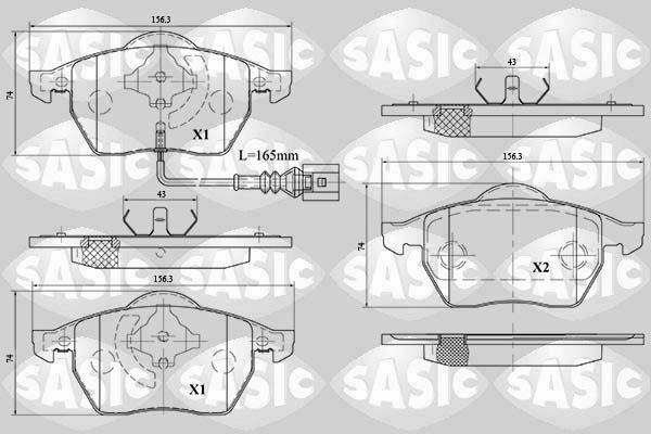 Sasic 6216079 - Bremsbelagsatz, Scheibenbremse alexcarstop-ersatzteile.com