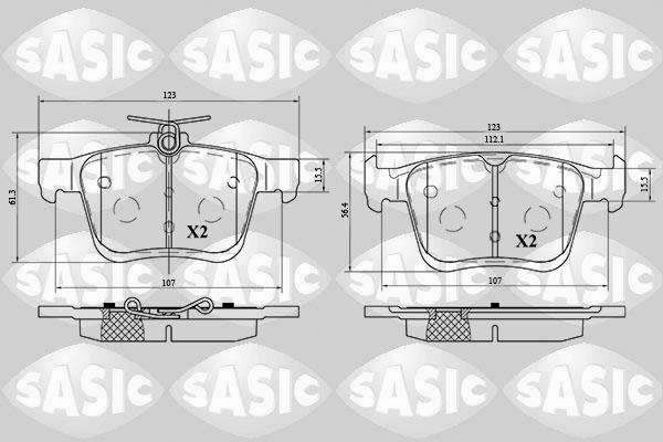 Sasic 6216075 - Bremsbelagsatz, Scheibenbremse alexcarstop-ersatzteile.com