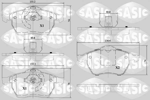 Sasic 6216114 - Bremsbelagsatz, Scheibenbremse alexcarstop-ersatzteile.com