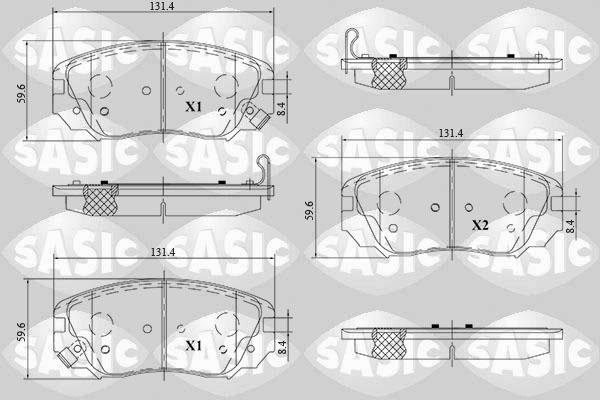 Sasic 6216177 - Bremsbelagsatz, Scheibenbremse alexcarstop-ersatzteile.com